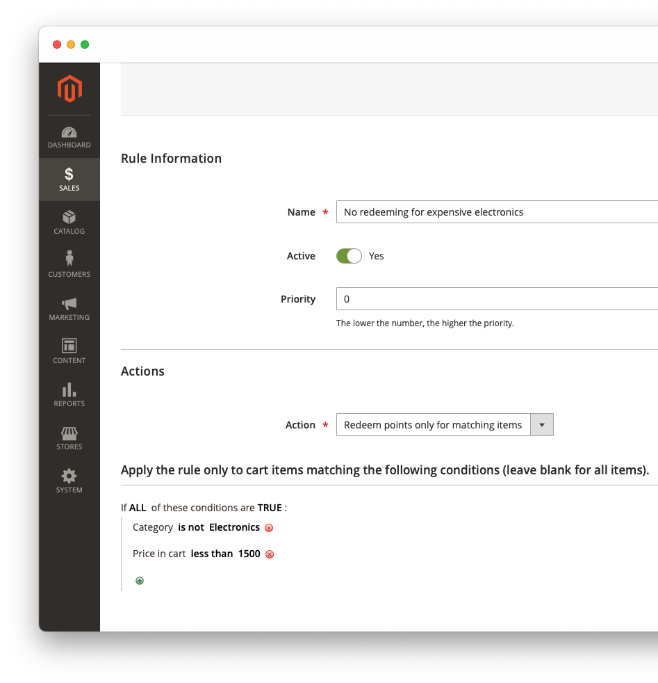 Configuration for Reward Points module